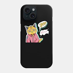 Hipster cat Phone Case