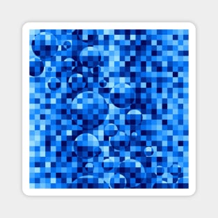 Mosaic #3: Disco Balls (Blue Monochrome) Magnet