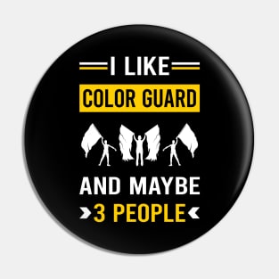 3 People Color Guard Colorguard Pin