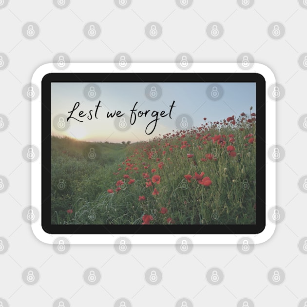 Lest We Forget Poppies Magnet by Felicity-K