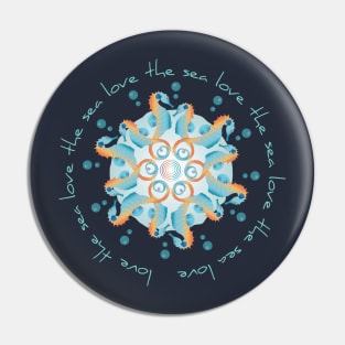 Love the Sea Mandala Pin