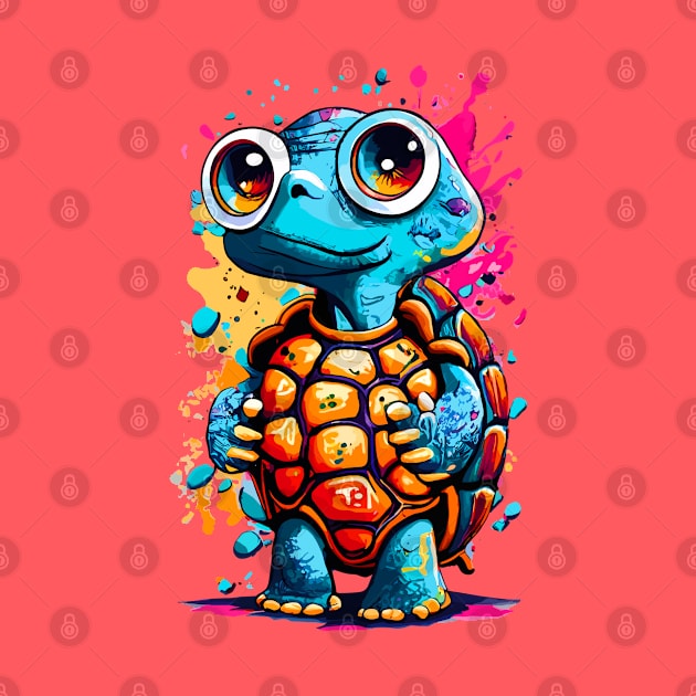 Turtle Colourful - Cute Turtle - I love Turtles by BigWildKiwi