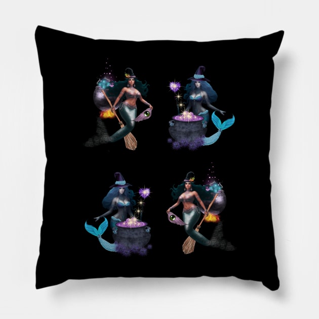 Sea Witch  Sirenas Pillow by MGRCLimon