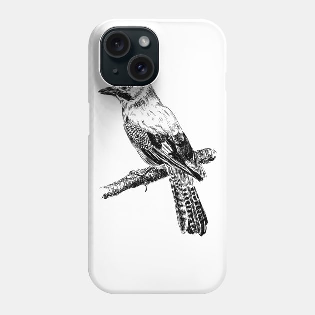 Jay bird print Phone Case by rachelsfinelines