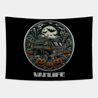 Spooky vintage vanlife Tapestry