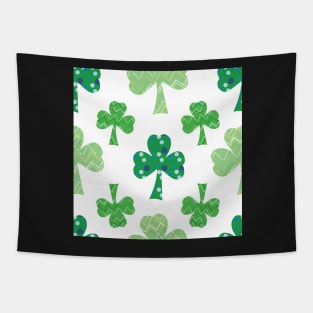 Bright pattern filled Shamrocks, Saint Patricks Day Tapestry