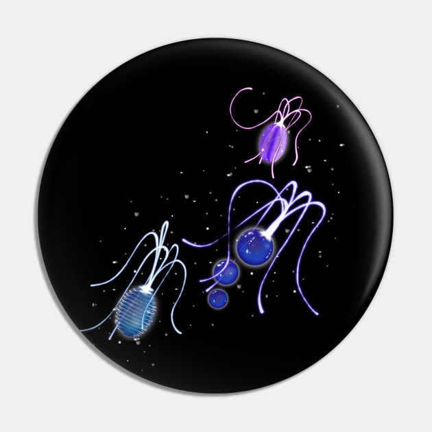 Glowing Jellies Pin by Fjordly