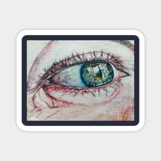 Green Human Eye French Wall Art Photography Magnet