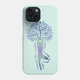 Tree Pose Inspiring Yoga Words Phone Case