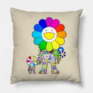 Takashi Murakami Flower Rainbow Pillow