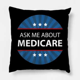 Ask Me About Medicare Trending Pillow