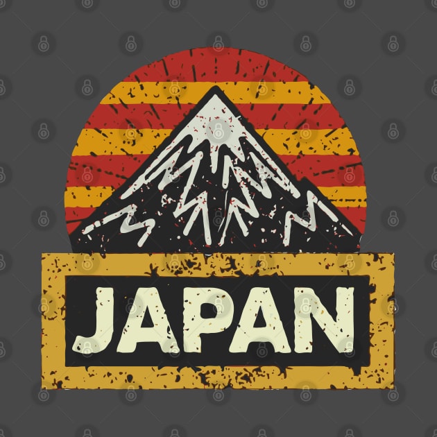 Colorful Japan Distressed Grunge Retro Design by TF Brands
