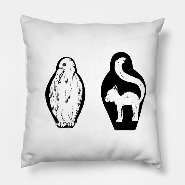 Black Cats & Ravens Pillow by Svaeth