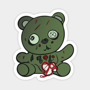 Creepy Cute Zombie Teddy Bear Magnet