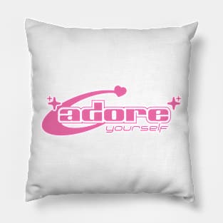 Adore Yourself Y2K - Pink Print Pillow