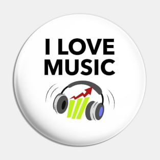 I Love Music Pin