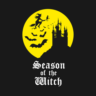 Season of the Witch - Spooky Yellow Moon T-Shirt