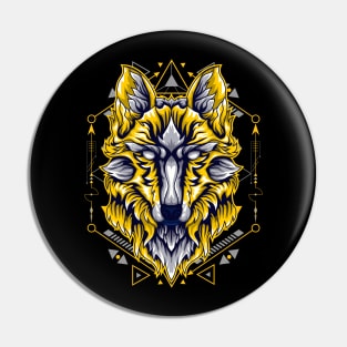 wolf vintage classic retro Pin