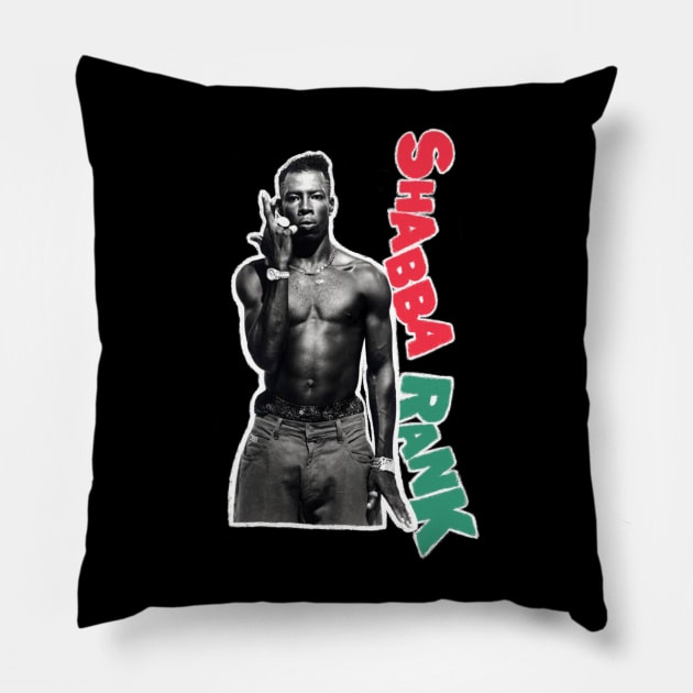 Shabba Ranks 90s Vintage Pillow by Azalmawah