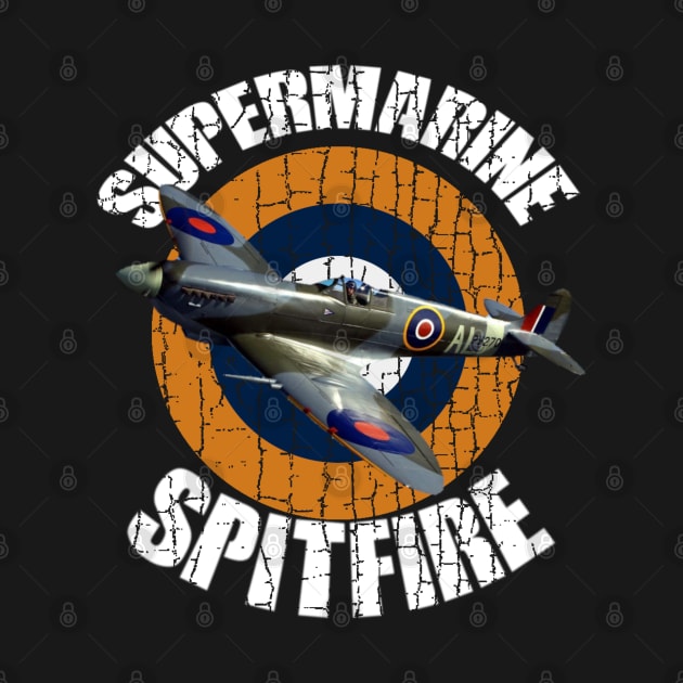 supermarine spitfire raf warbird military ww2 aircraft plane by F&L Design Co.