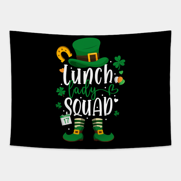 Lunch Lady Squad Happy St Patrick's Day Leprechaun Gifts Tapestry by dounjdesigner