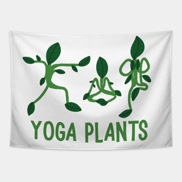 Yoga Plants Tapestry by Alissa Carin