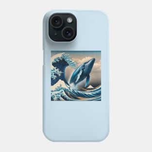 Kanagawa wave - Funny Blue Whale Meme Phone Case