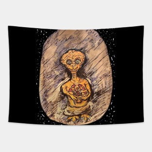 E.T. the Extra-Terrestrial going home Tapestry