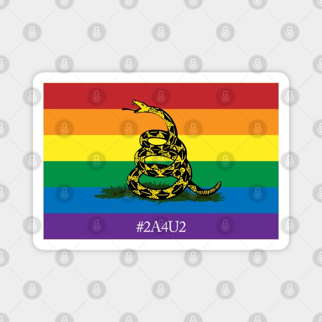 Rainbow Gadsden 2A4U2 Magnet by Operation Blazing Sword