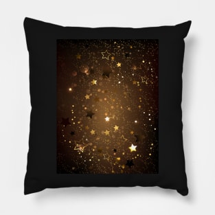 Brown Background with Stars Pillow