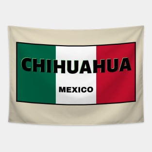 Chihuahua City in Mexican Flag Colors Tapestry