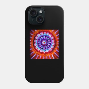 Colourful Mandala design Impressionist painting Phone Case