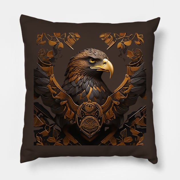 Eagle Portrait Pillow by likbatonboot