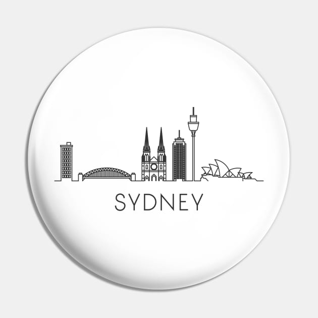 Sydney Skyline Pin by Printadorable