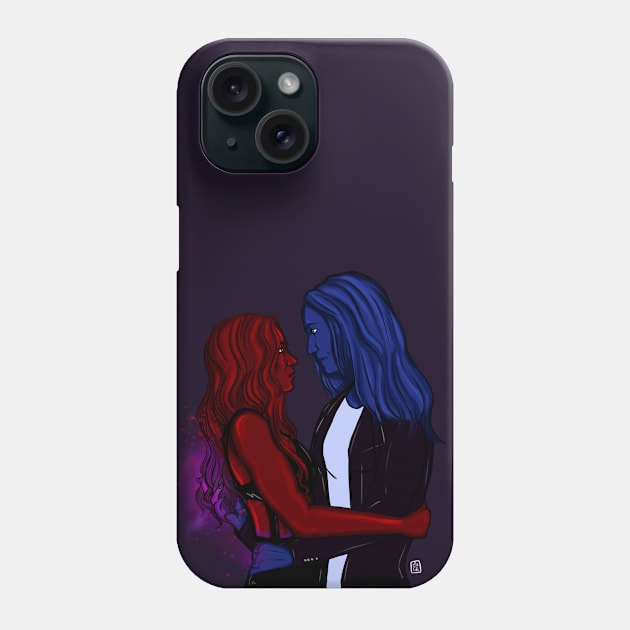 the colors red & blue Phone Case by wynhaaughtcolbs