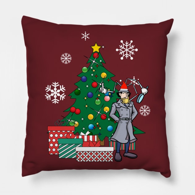 Inspector Gadget Around The Christmas Tree Pillow by Nova5