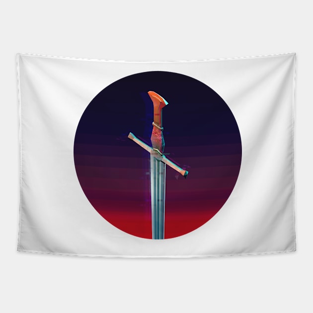 Glitchy Sword Tapestry by palexpereira