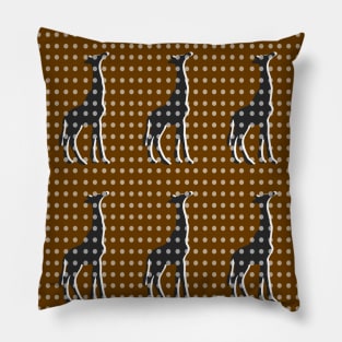 Giraffes meet Dots Pillow