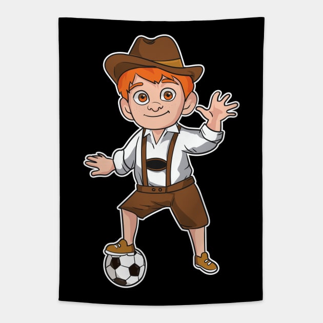 German Soccer Boy Germany Oktoberfest Futbol Tapestry by E