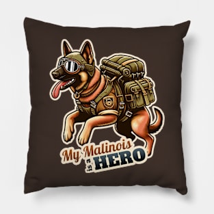 Belgian Malinois Soldier Pillow