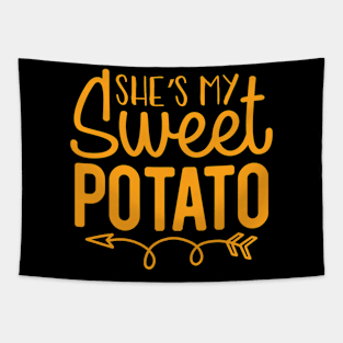 She's My Sweet Potato, Romantic Vegan Thanksgiving 2023, Funny Shirt Tapestry