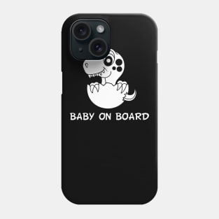 Baby on board cute dino Phone Case