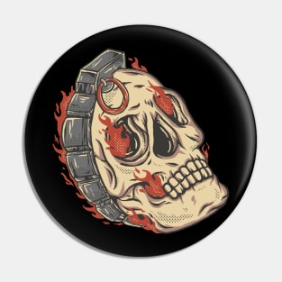 skull granade Pin