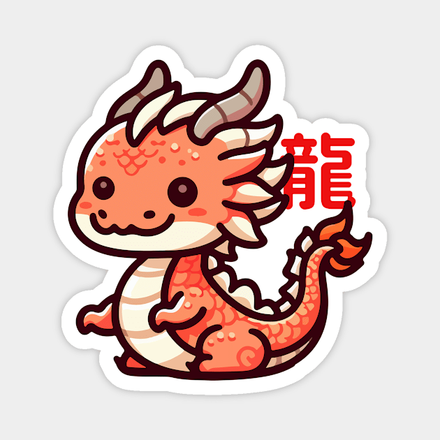 Chibi Dragon Magnet by Chibi Pops