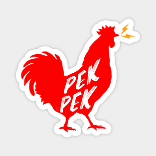 PEKPEK ROOSTER SOUND PINOY WORD RED Magnet