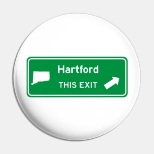 Hartford, Connecticut Highway Exit Sign Pin