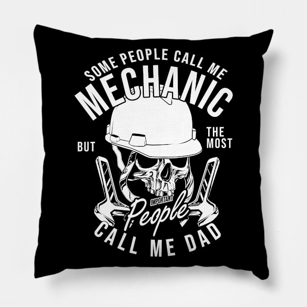 Mechanic Dad Pillow by damnoverload