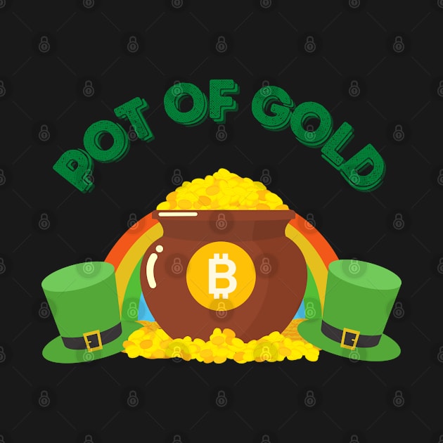 Bitcoin Pot of Gold: Celebrate St. Patrick's Day with Crypto Magic by OnyxBlackStudio