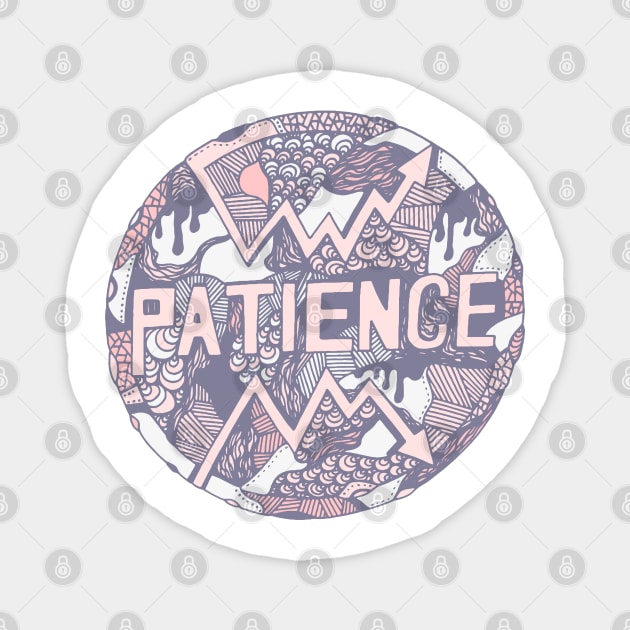 Npink Circle of Patience Magnet by kenallouis