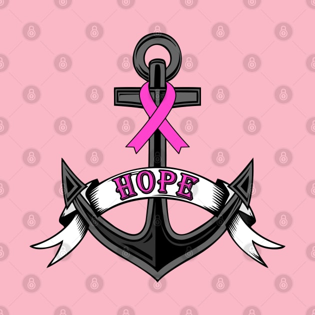 Breast Cancer Awareness Anchor of Hope by DeesDeesigns